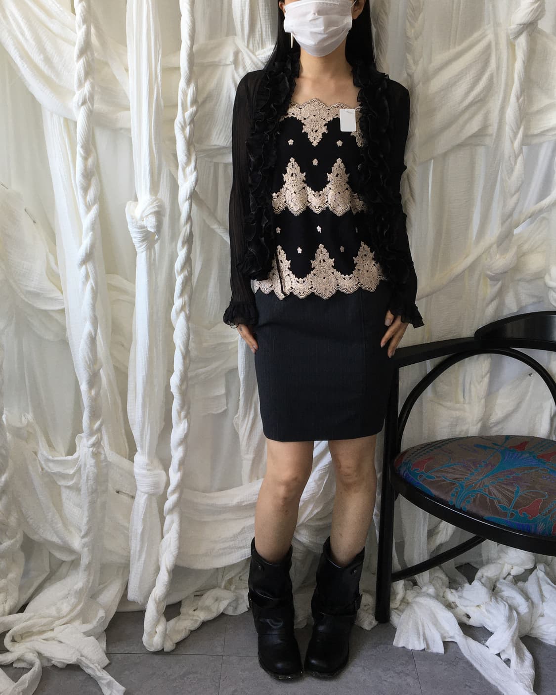 Ruffle point pleats cardigan 상품이미지8