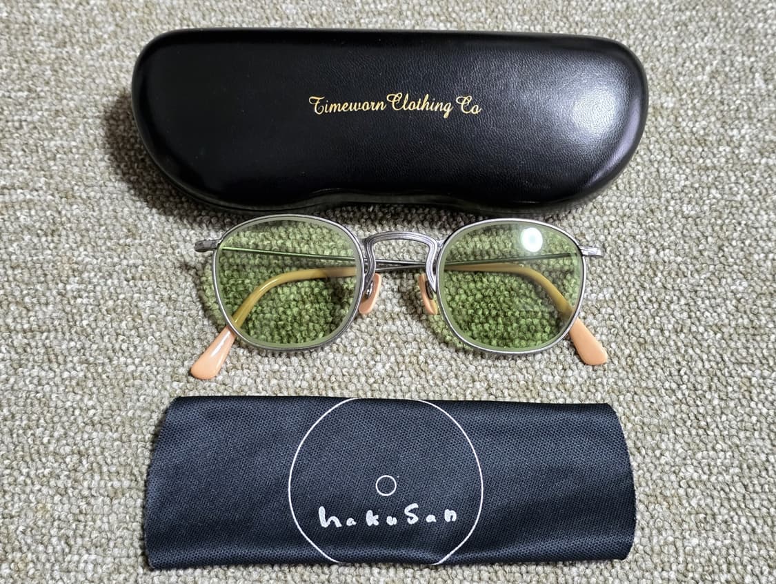 백산안경 하쿠산 타임원클로딩 초기 앤틱실버 디펜더 스퀘어 선글라스  상품이미지1