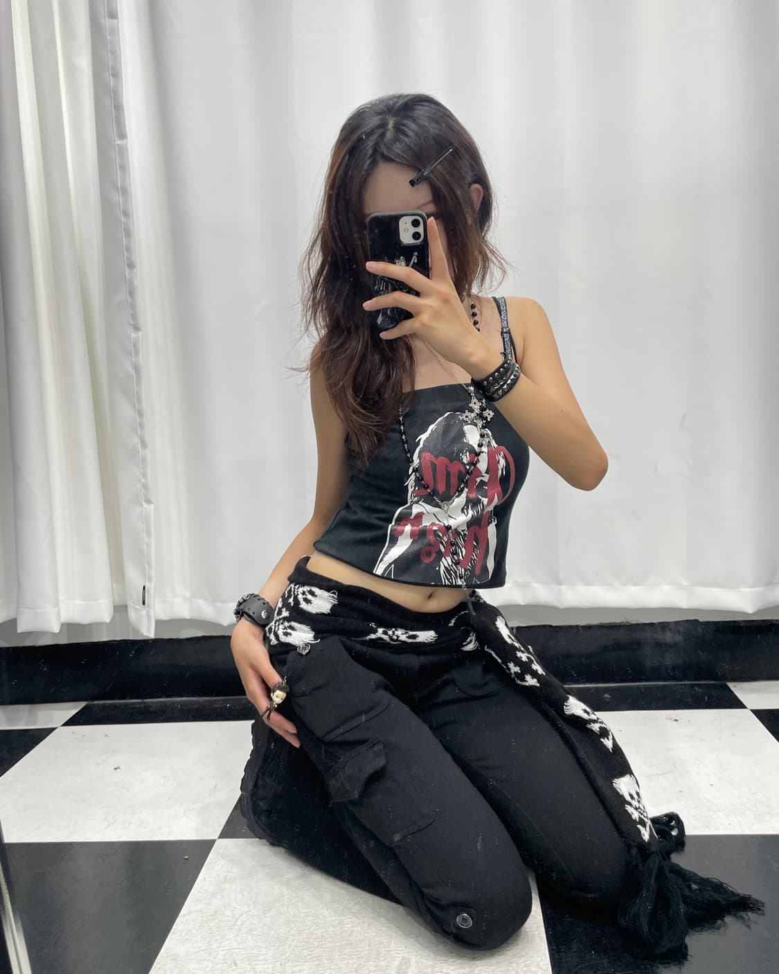 🎸블랙 프린팅 탑🎸 상품이미지1