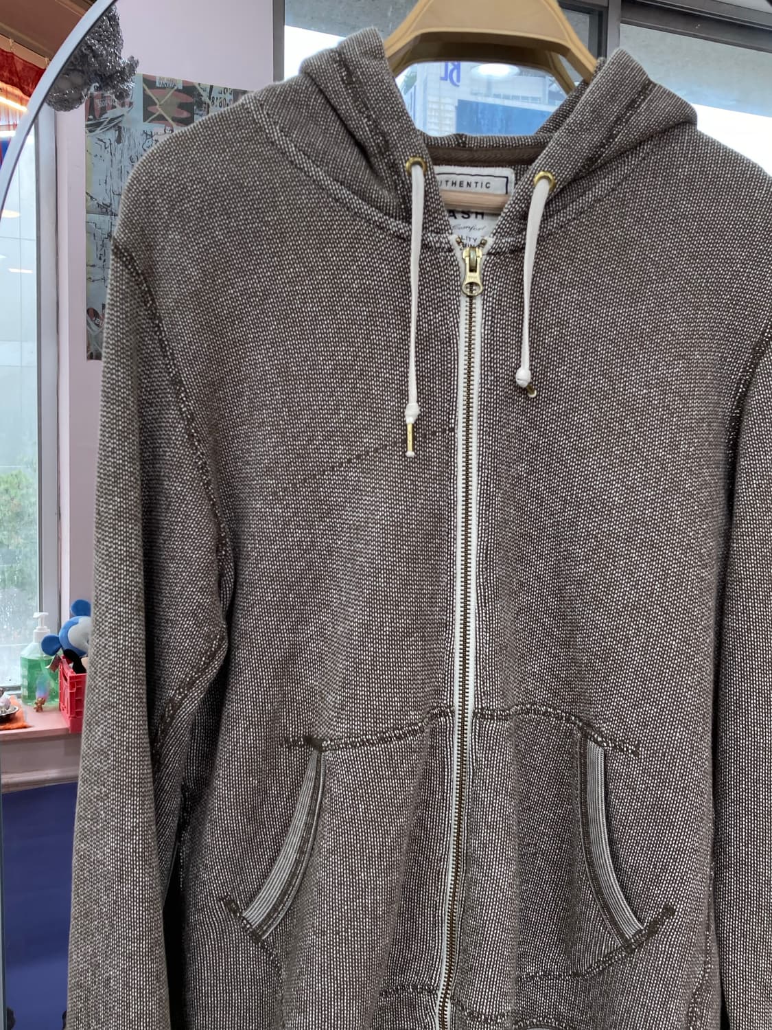 에스닉 브라운 투웨이 후드집업 상품이미지3