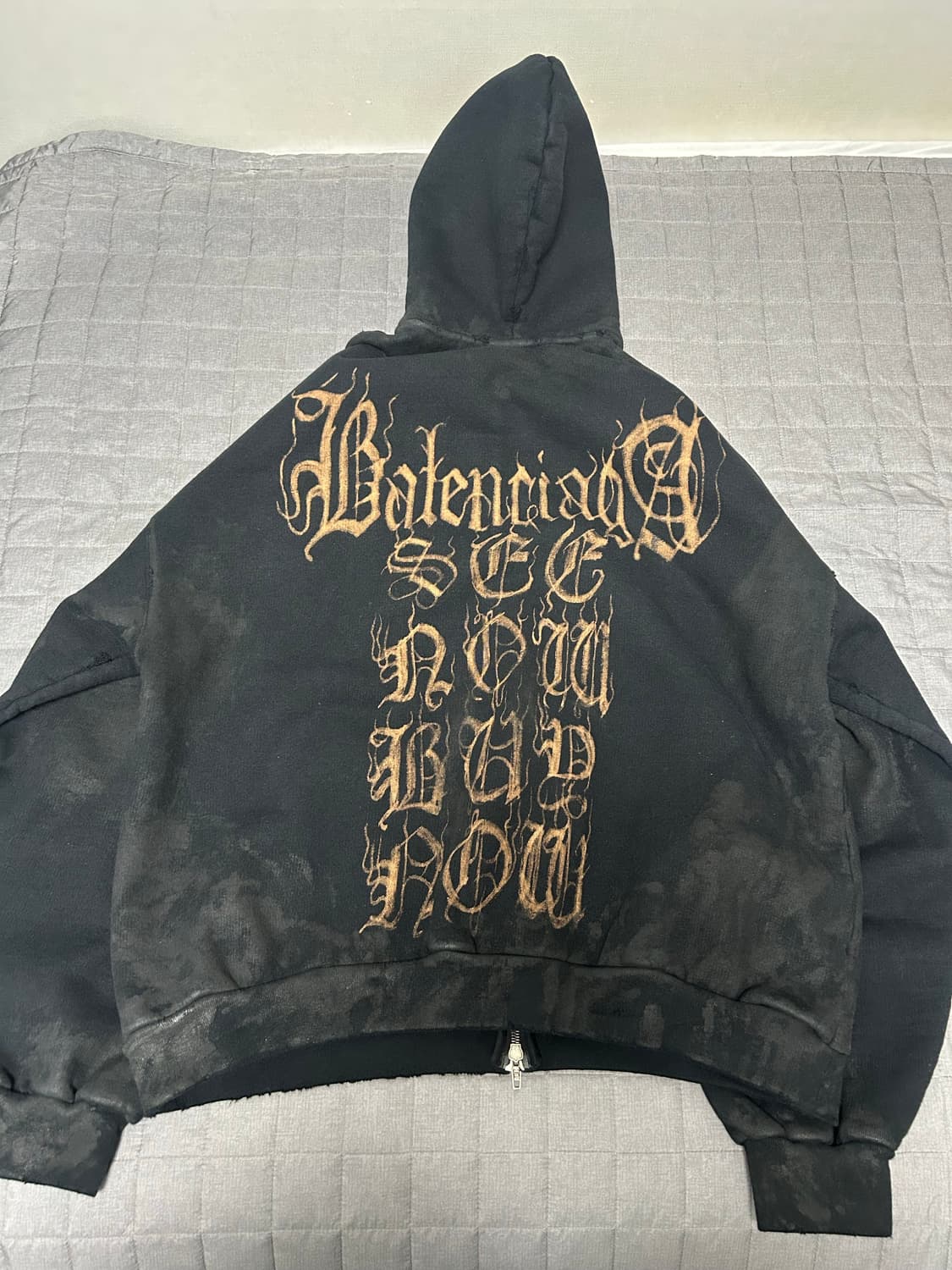 [1] 발렌시아가 헤비메탈 오버핏 아우터웨어 후드집업 티셔츠 상품이미지2