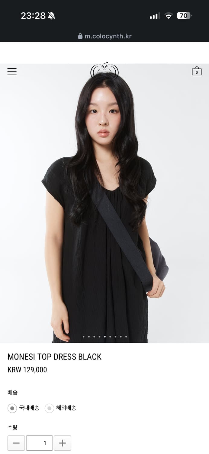 콜로신스 monsei top dress black 상품이미지1