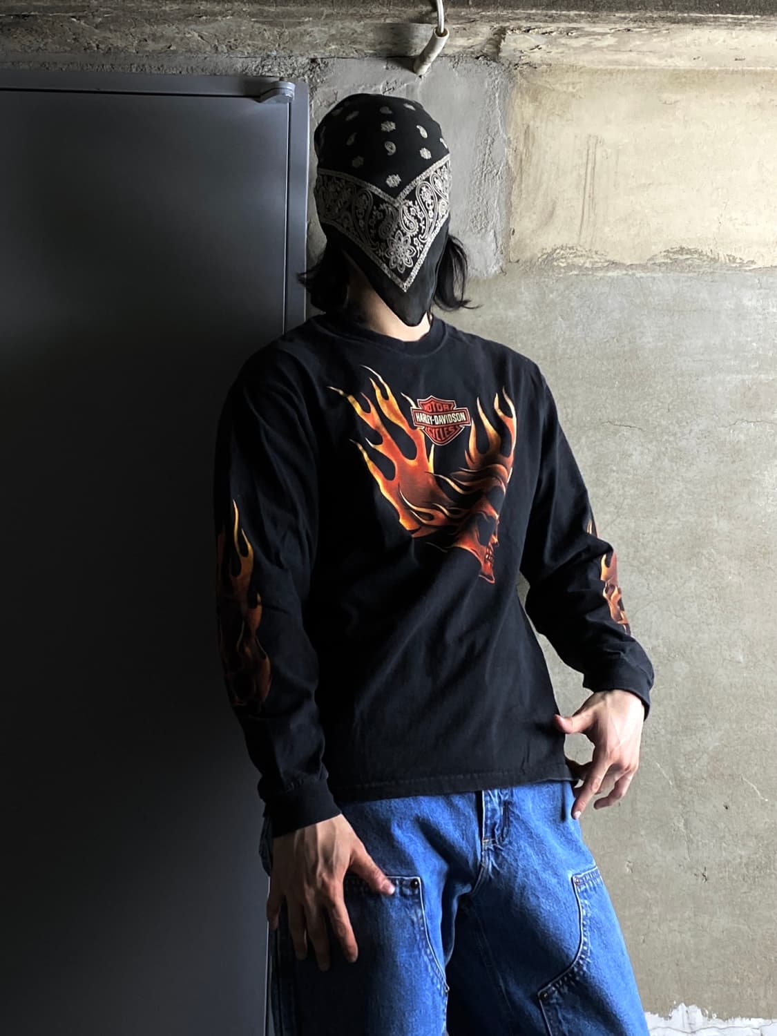 [L] 빈티지 할리 데이비슨 티셔츠 롱슬리브  상품이미지9