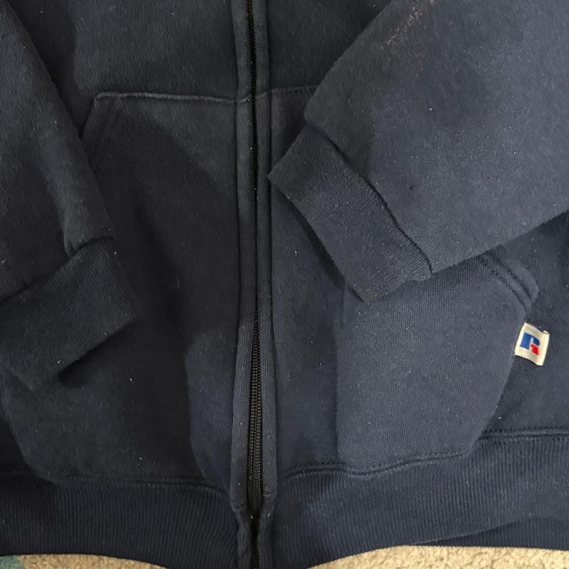 90s 러셀 애슬레틱 후드집업 네이비 상품이미지3