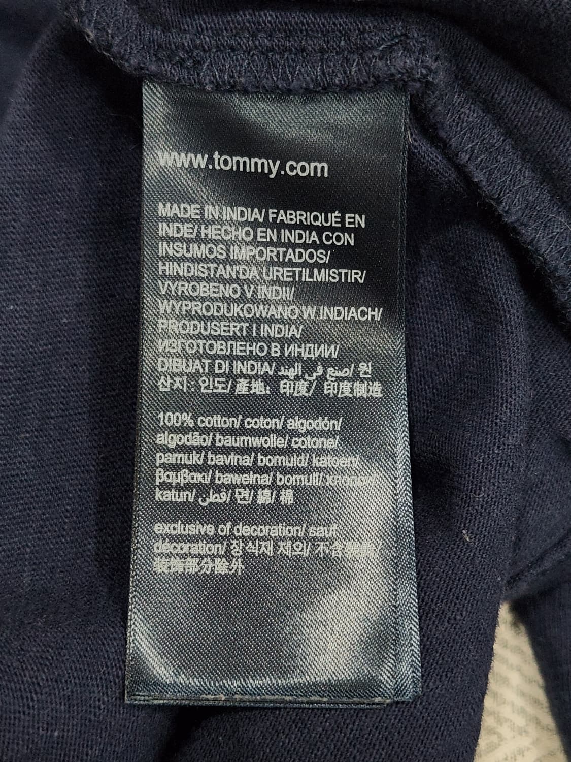 [XL] 타미힐피거 롱슬리브 긴팔 티셔츠 네이비 자수로고 상품이미지4