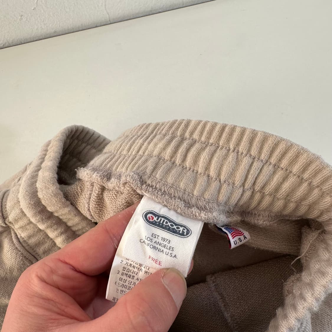 우먼FREE 아웃도어프로덕츠 베이지 스웻 스커트 상품이미지3