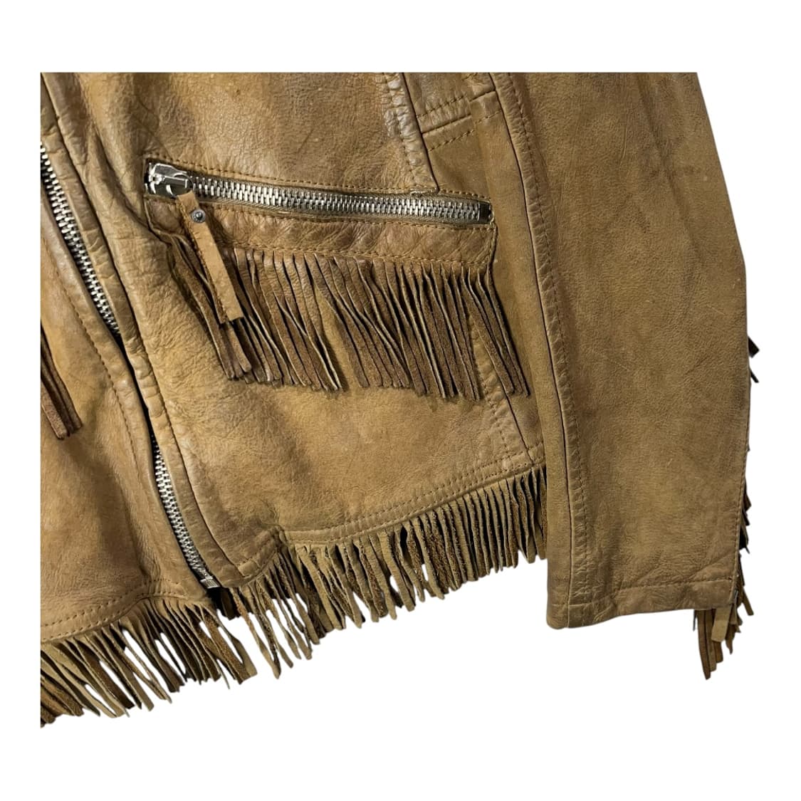 [Diesel] 디젤 프린지 웨스턴 레더자켓 상품이미지4