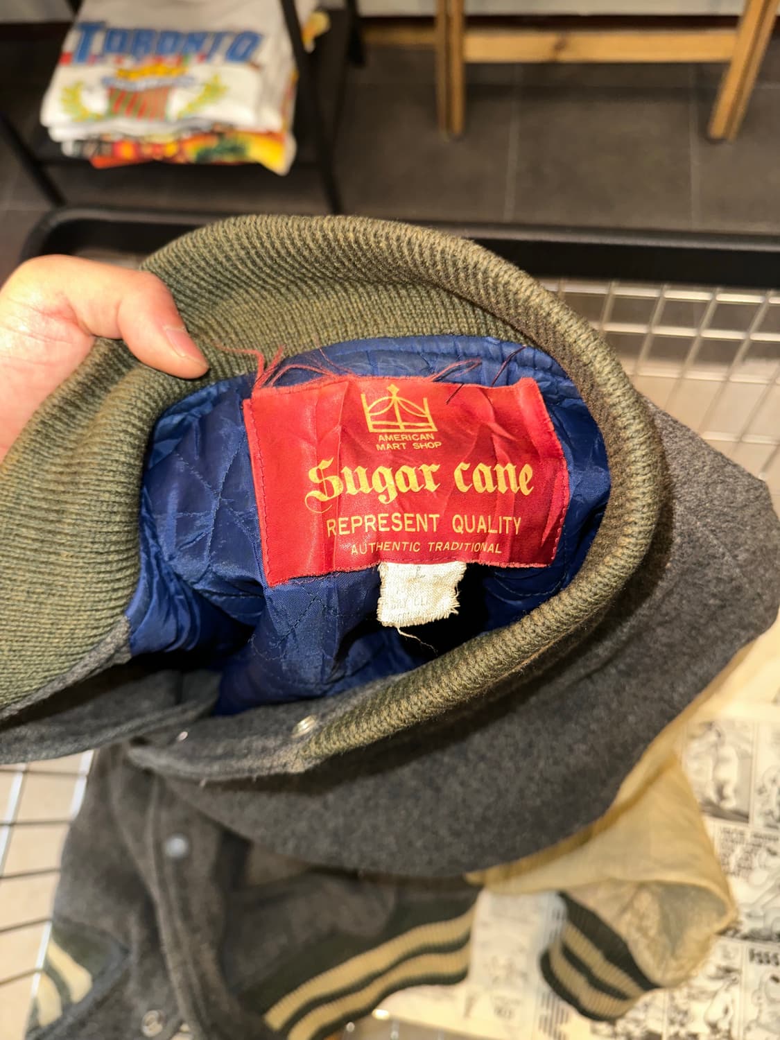 90’s Sugar Cane wool/leather varsity JK 상품이미지9