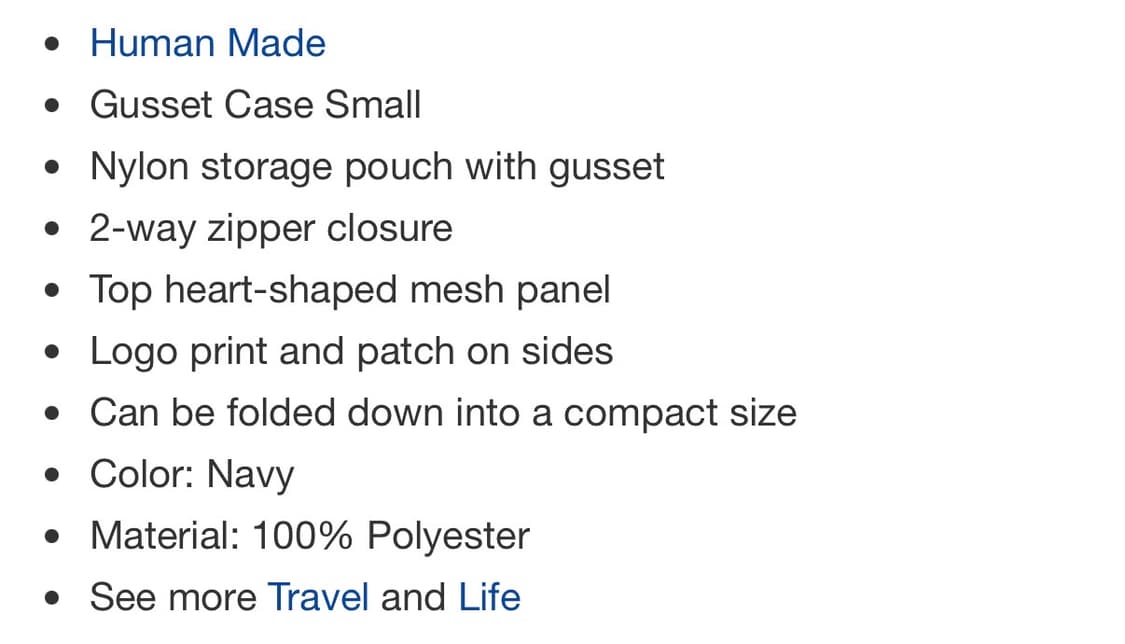 (24일만 판매) 새상품 휴먼메이드 거셋 케이스 스몰 네이비 상품이미지4