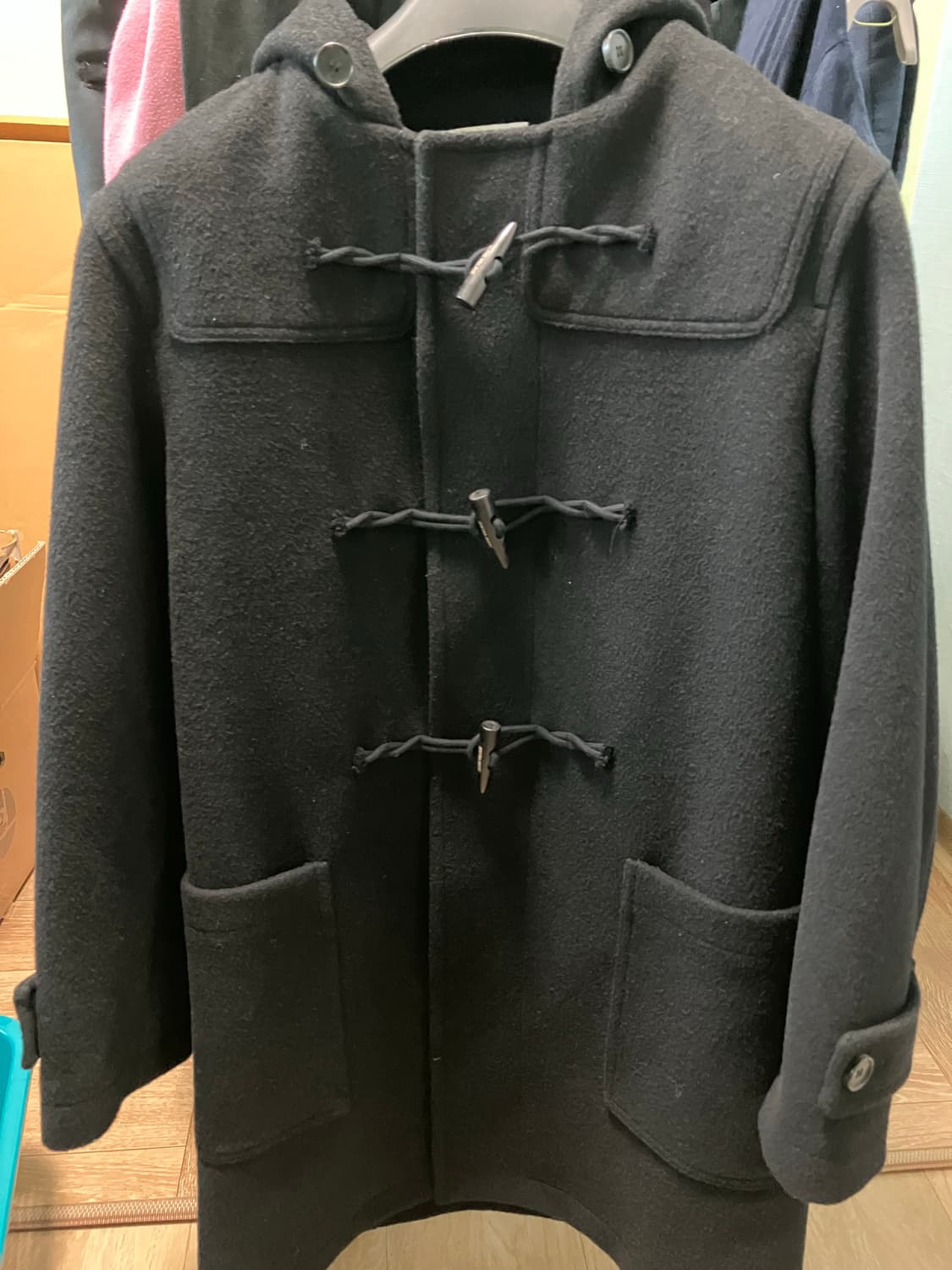 로파이 LOFI 더플코트 떡볶이 코트 블랙 상품이미지1