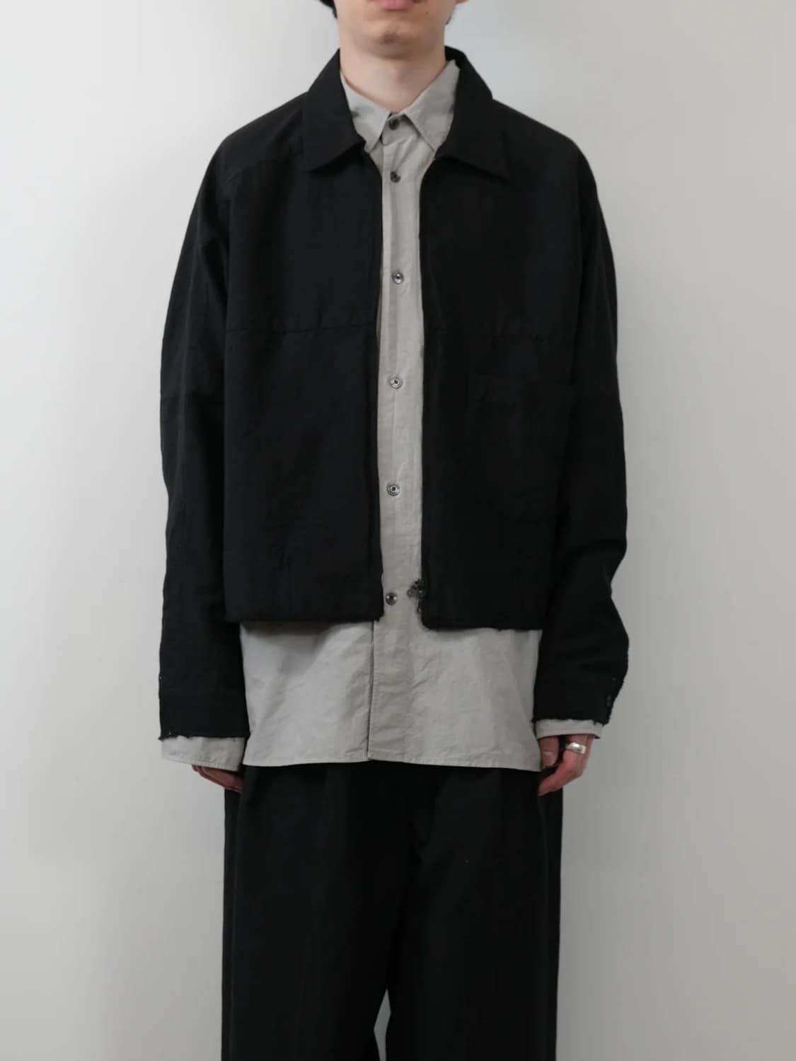Ancellem 안셀름 투웨이 집업 셔츠자켓 - Black 상품이미지4