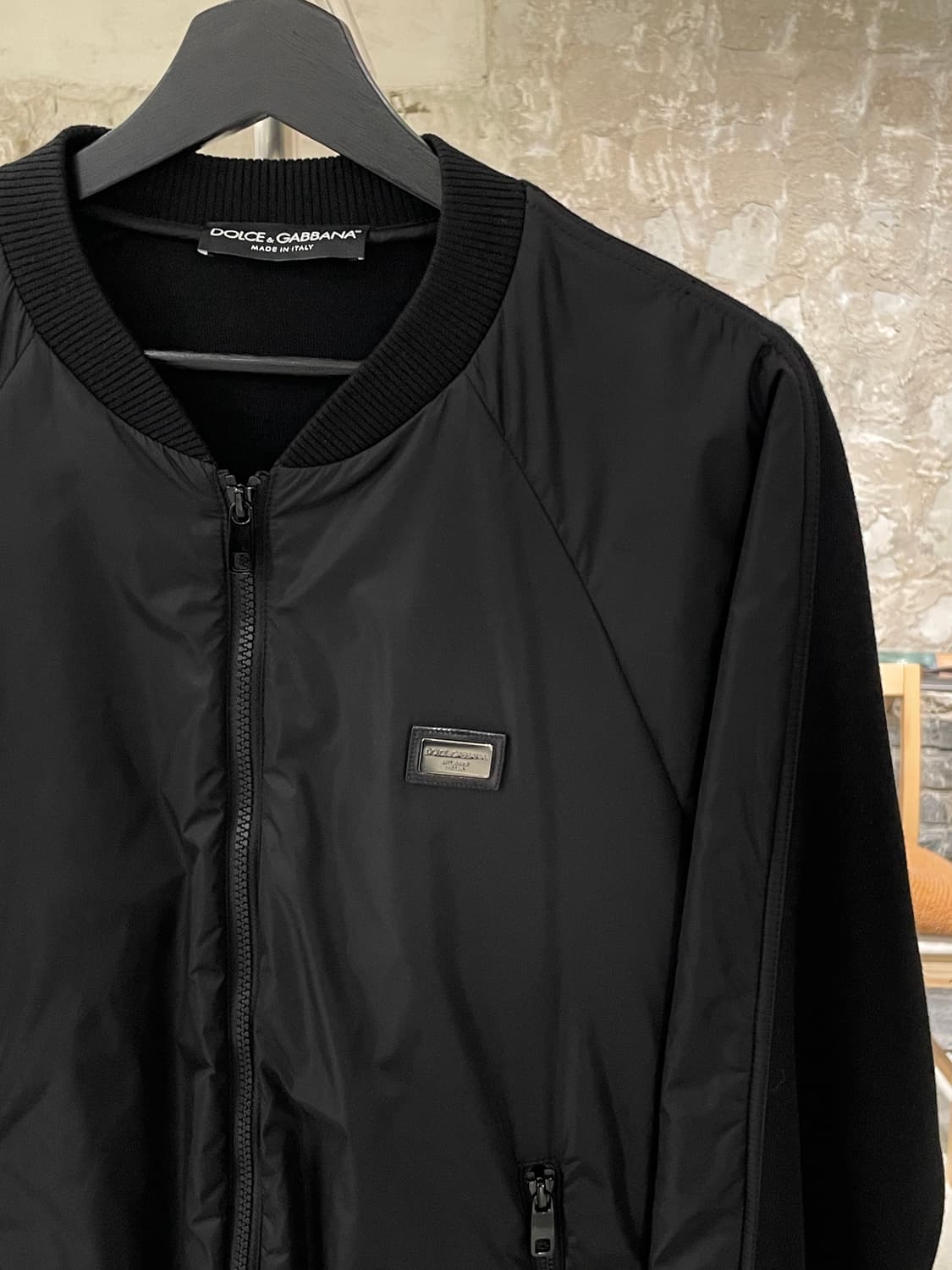 돌체 앤 가바나 블랙 나일론 봄버 자켓 상품이미지3