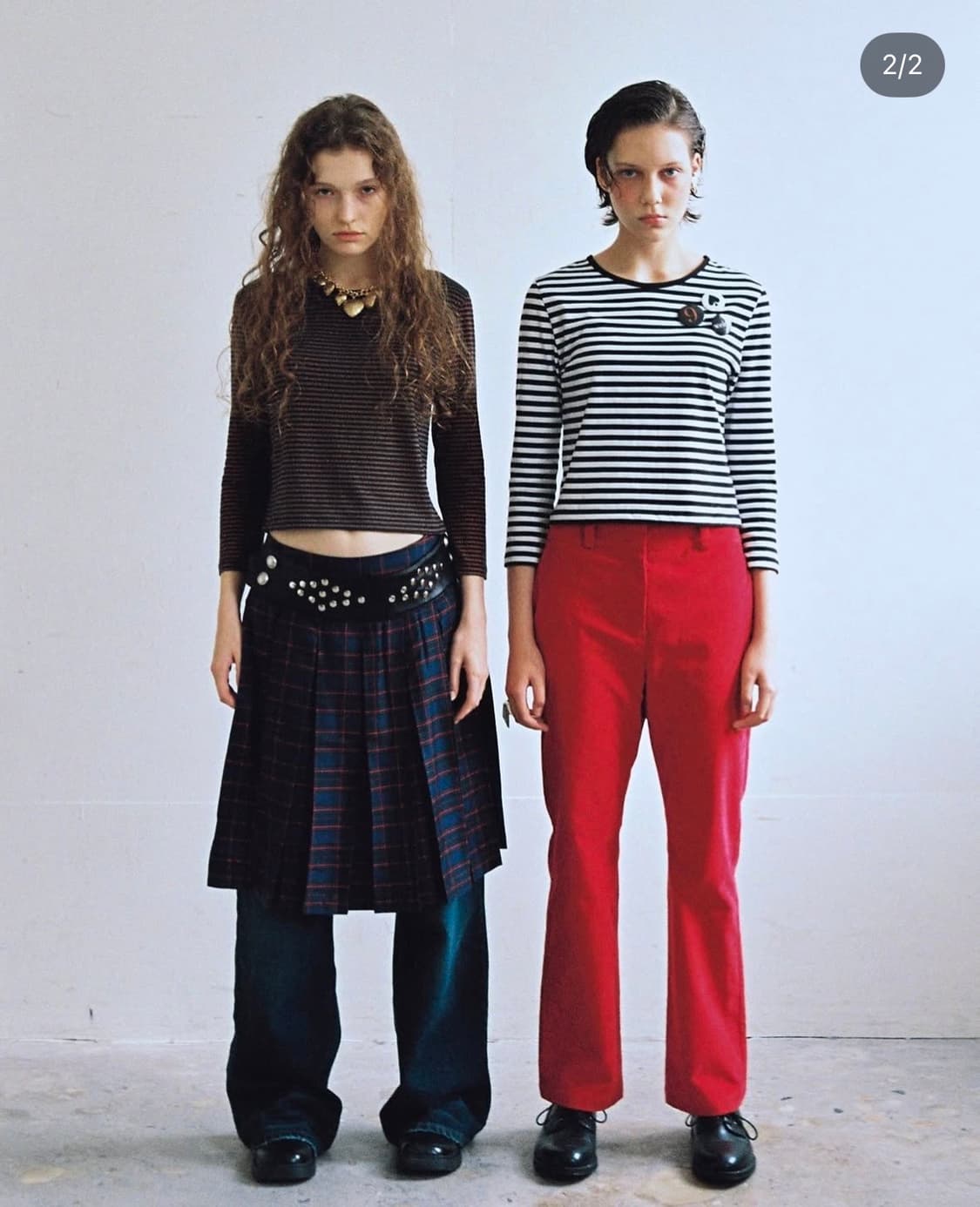 데어드 체크스커트  상품이미지2