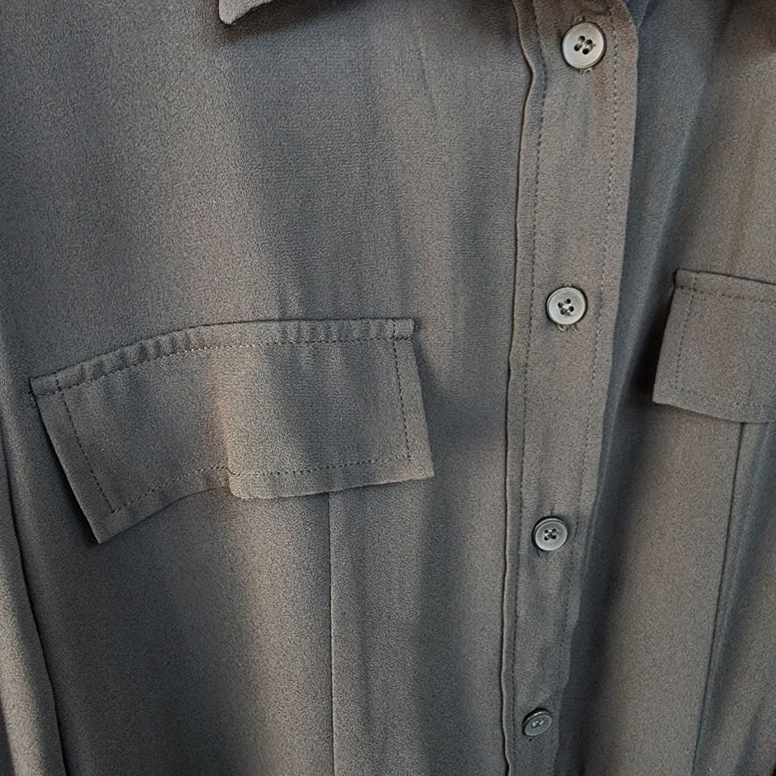 투포켓 셔츠형 롱 원피스 상품이미지3