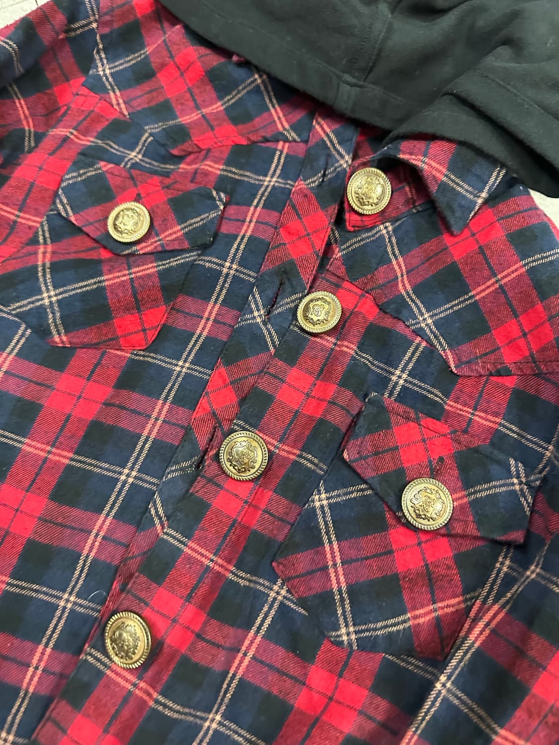 sky bomber check hood shirt 상품이미지5
