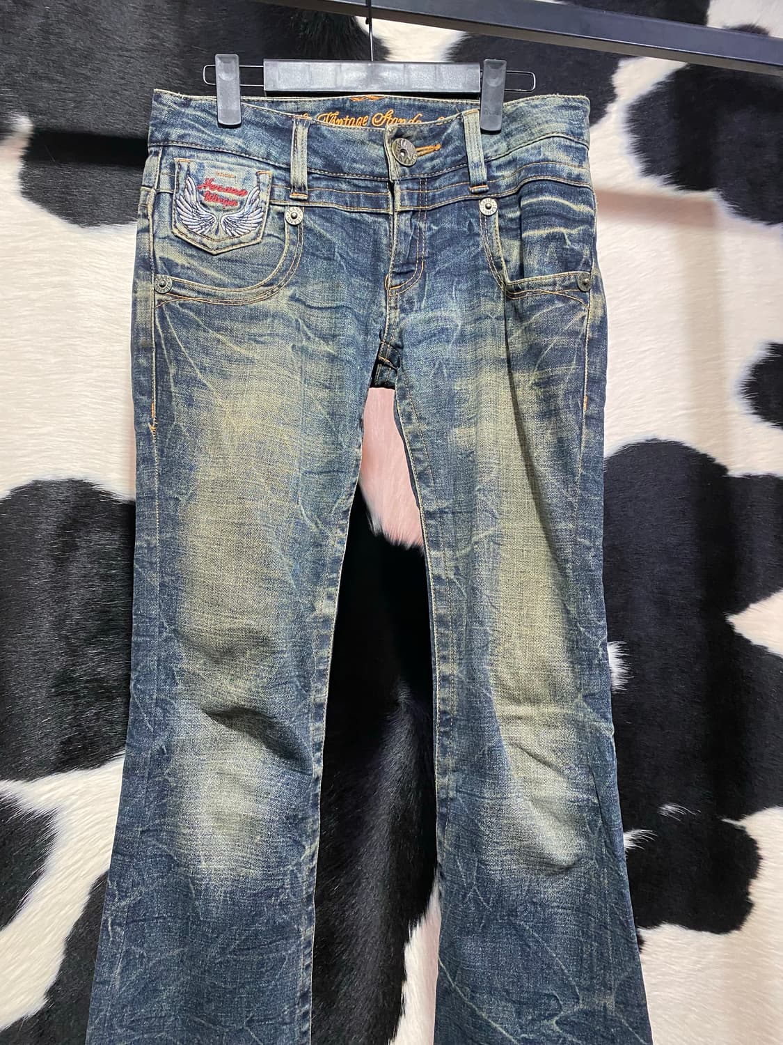 Japanese vtg 백포켓 날개 디테일 로우라이즈 부츠컷 상품이미지4