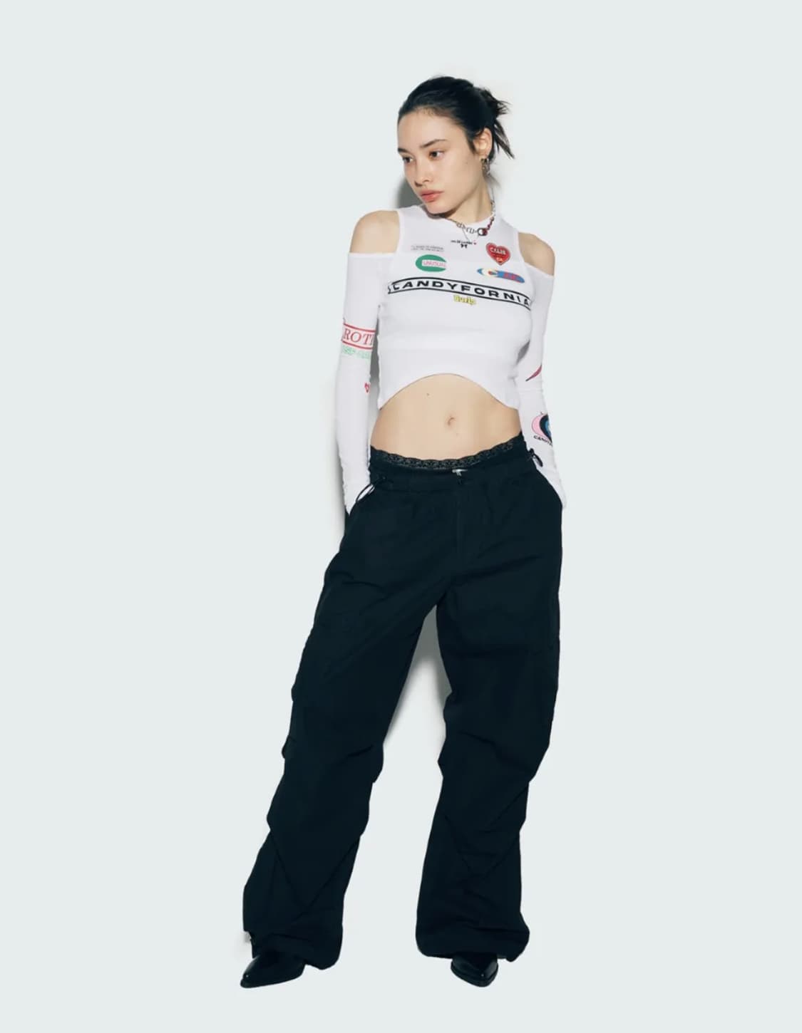 PARACHUTE CARGO PANTS BLACK 애즈이프캘리 상품이미지1