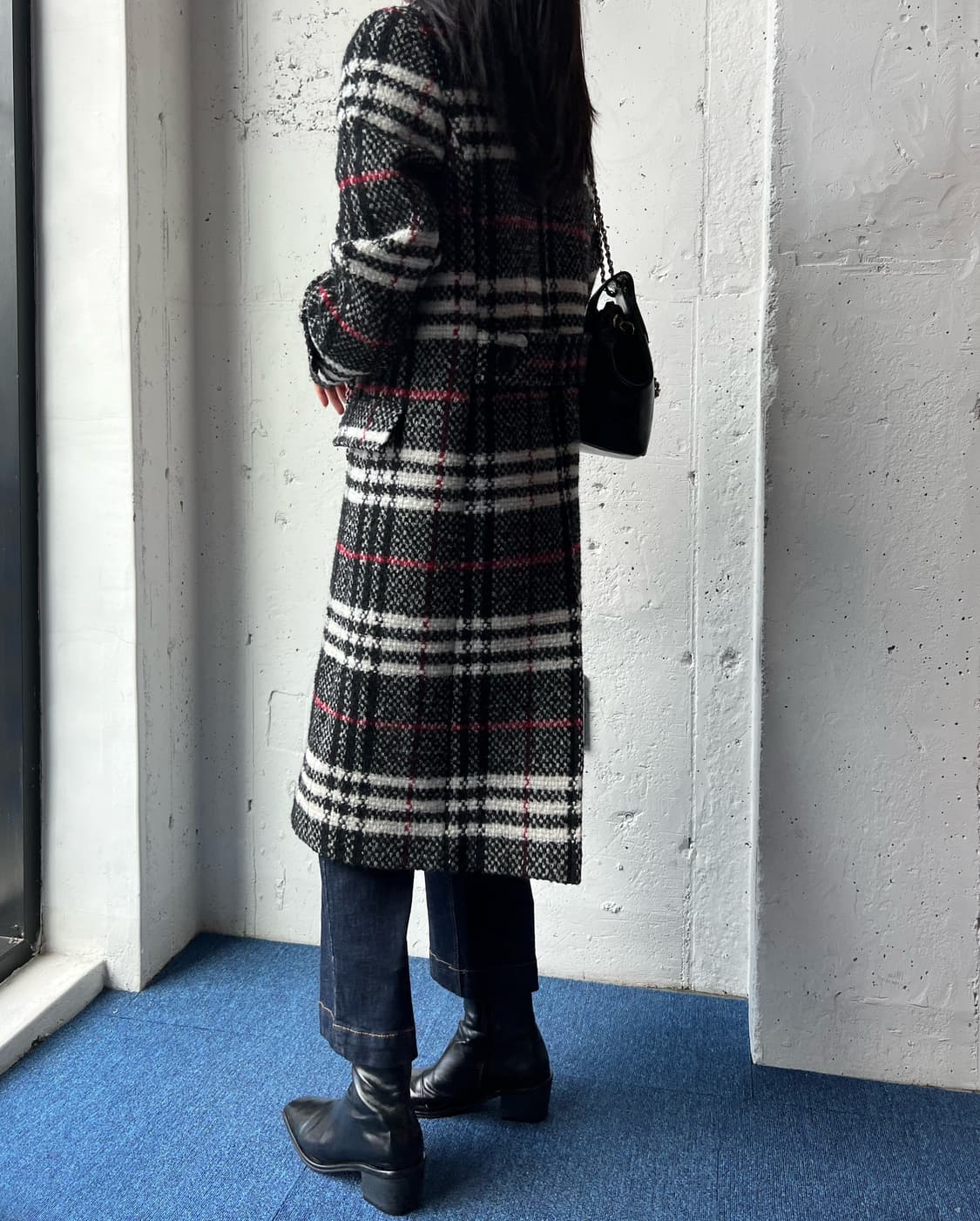 버버리 울 체크 코트 상품이미지9