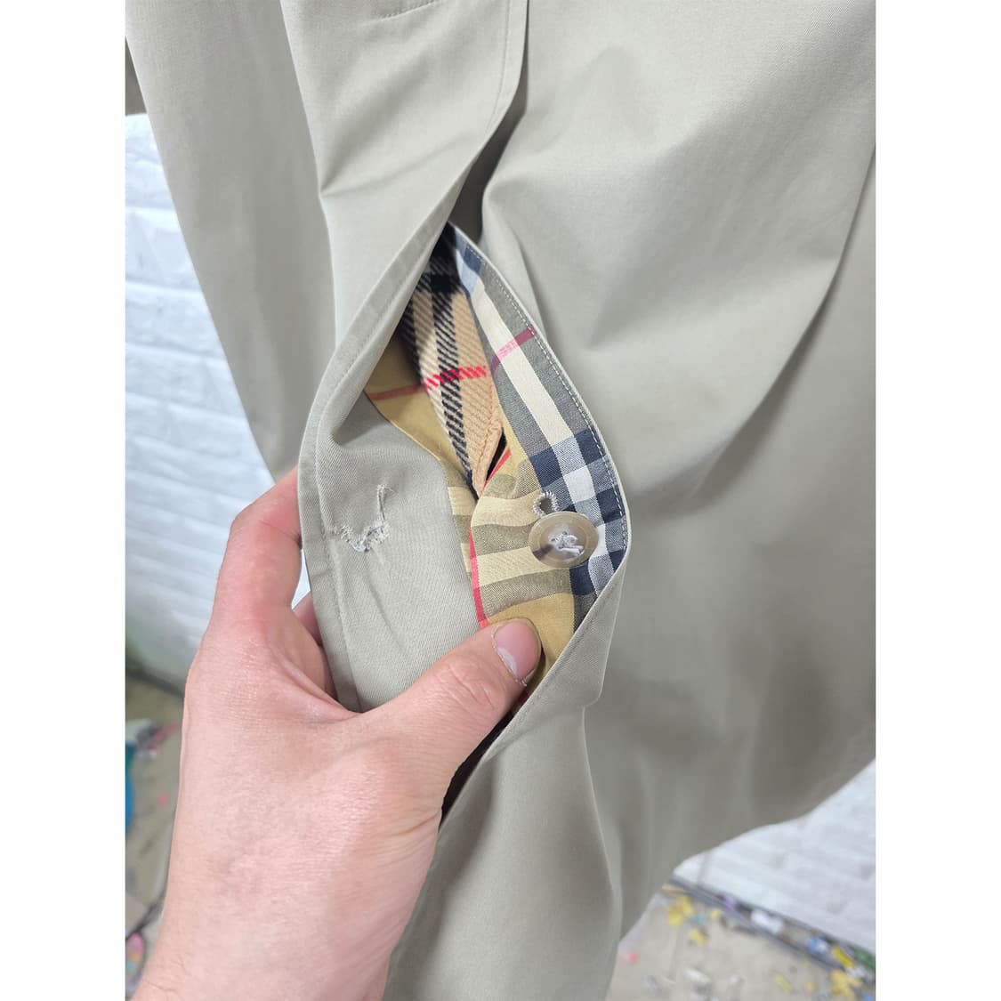 버버리 클래식 트렌치 코트 베이지 L 상품이미지3