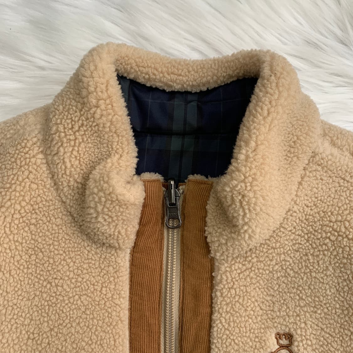 헤지스 키즈 리버시블 체크 플리스 점퍼 1717 상품이미지3