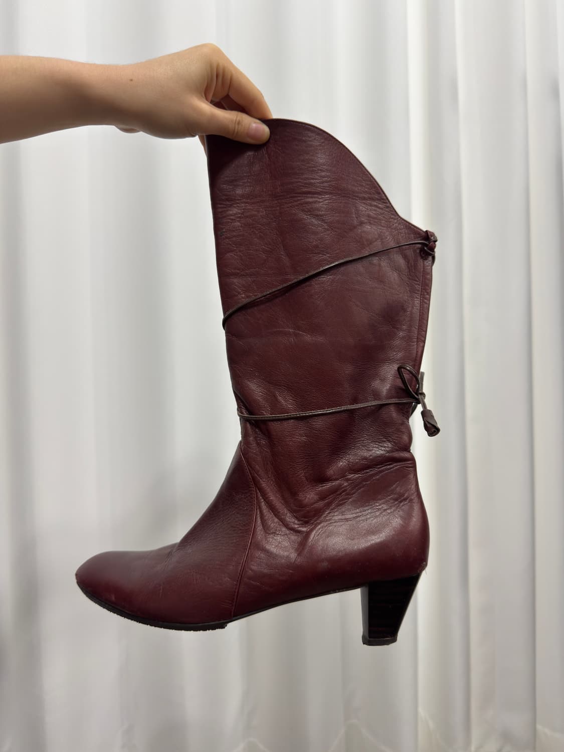 red leather boots 상품이미지7