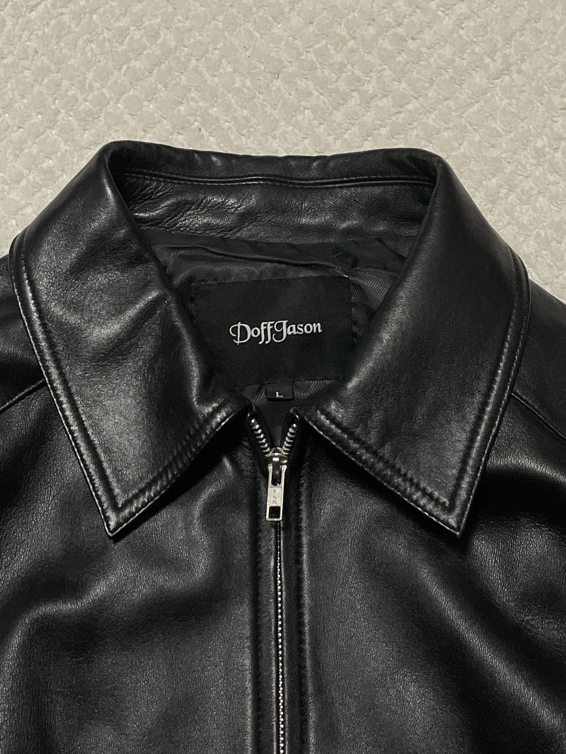 DOFFJASON 도프제이슨 오버핏 램스킨 양가죽 봄버 레더 자켓 상품이미지5