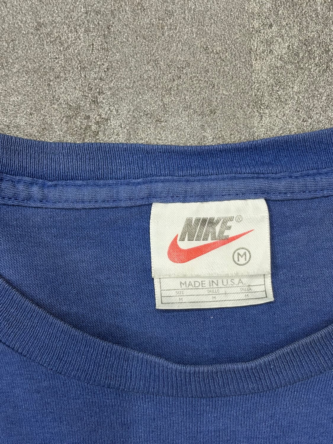 90s 나이키 스우시 반팔 티셔츠 블루 상품이미지7