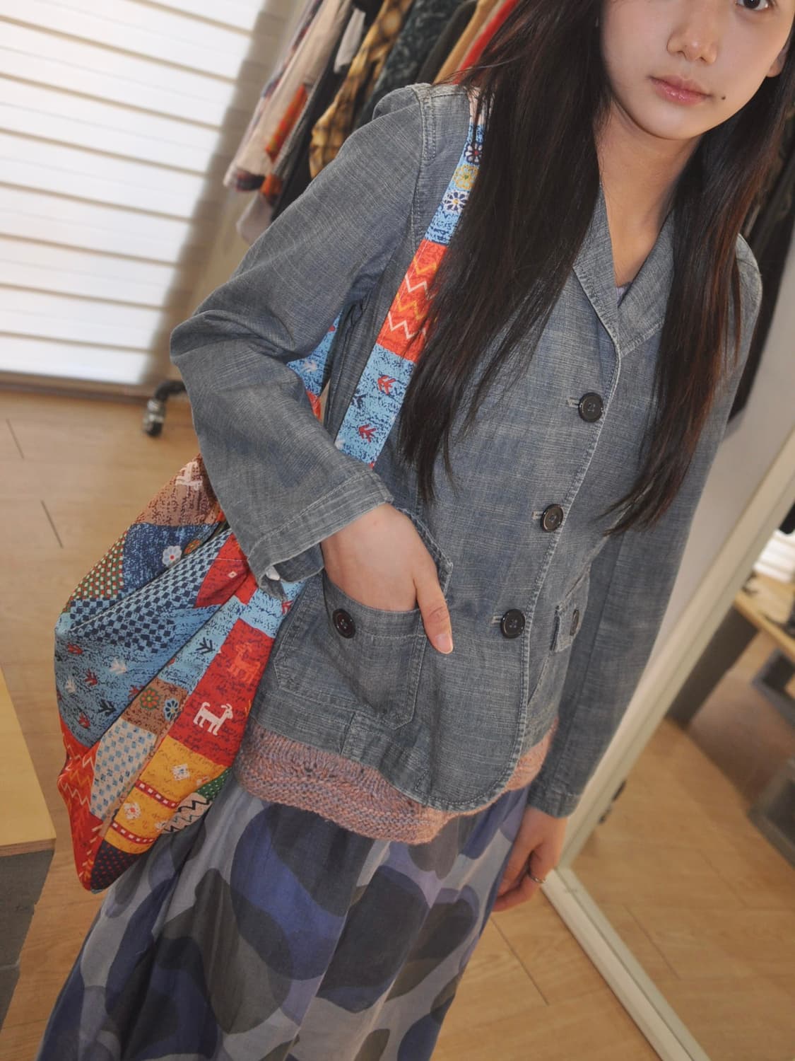 빈티지 데님 자켓 상품이미지1