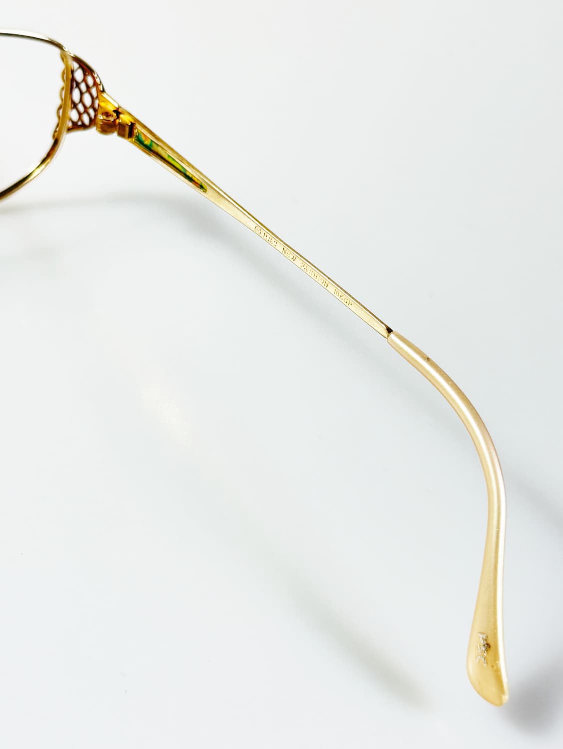 90s P.S.C.FASHION 골드 메탈 스퀘어 슬림 빈티지 안경 상품이미지6