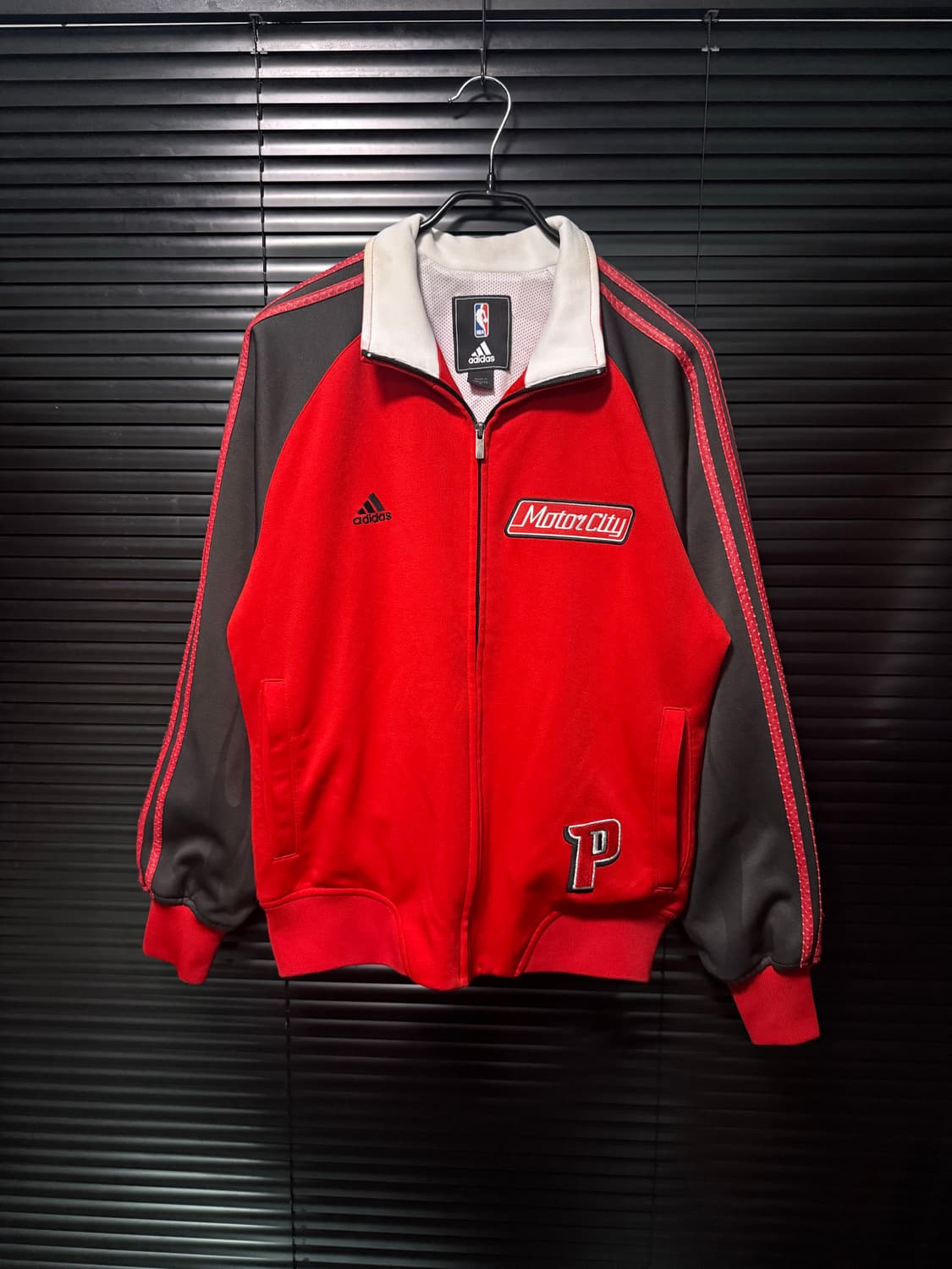 아디다스 NBA 디트로이트 레드 져지 저지 트랙탑 집업 농구 트레이닝 S 상품이미지3