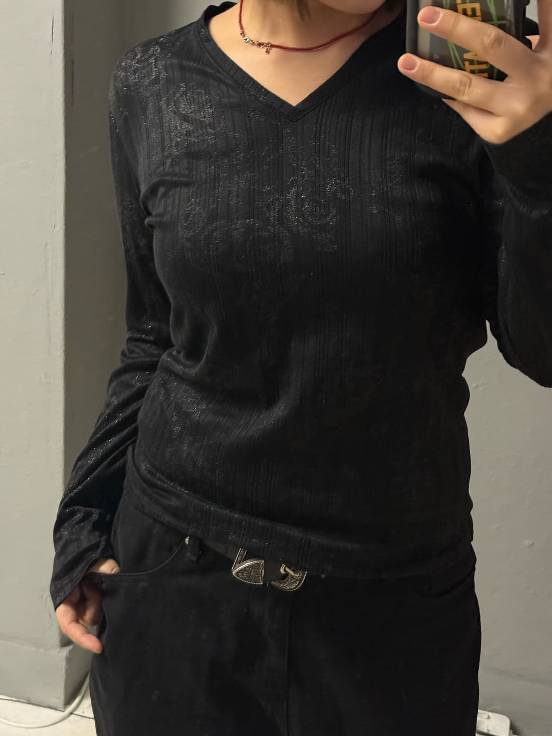 Tornado mart flower v-neck long sleeve 상품이미지3