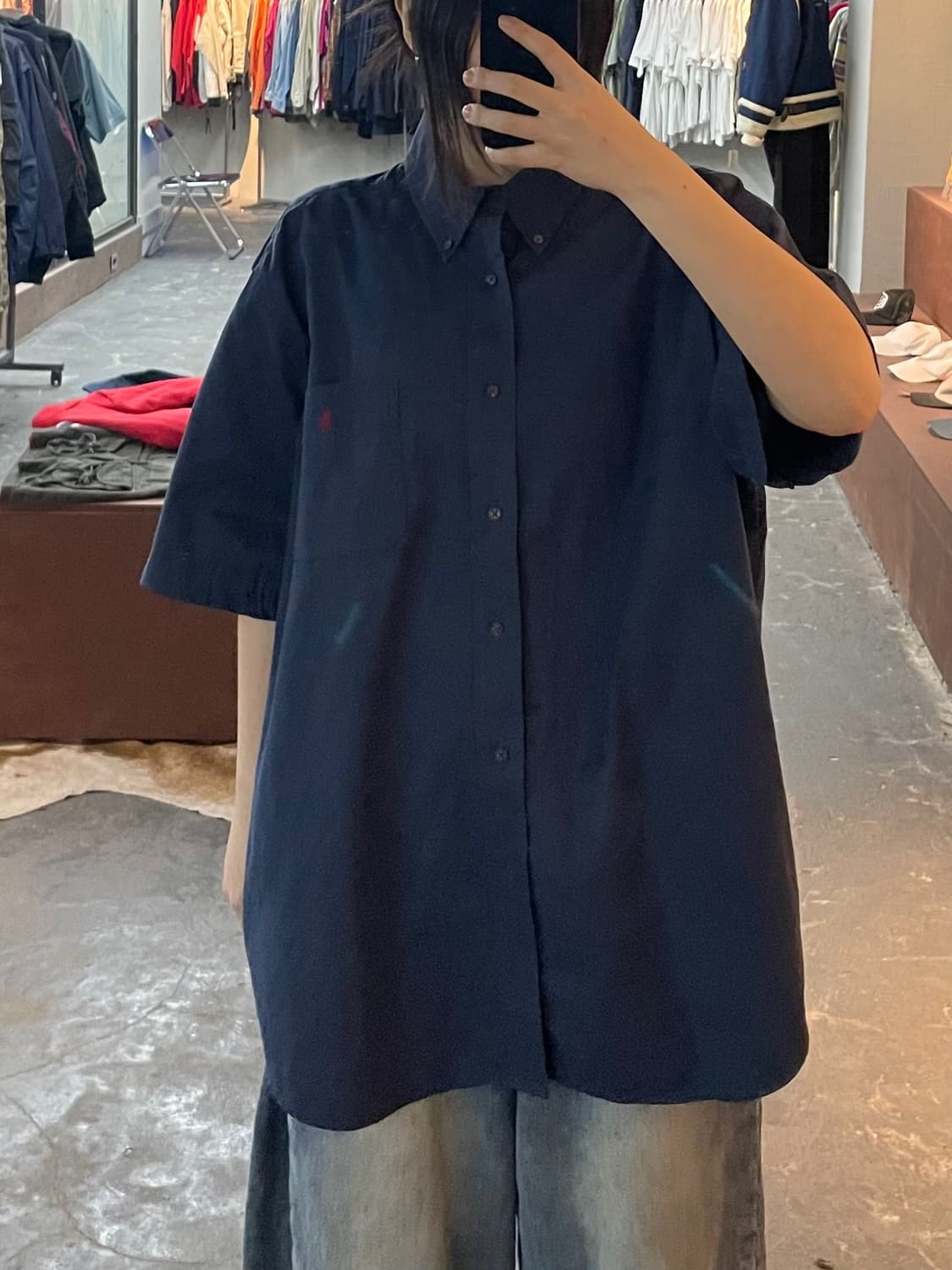 폴로 랄프로렌 네이비 반팔 셔츠 H2297 상품이미지1