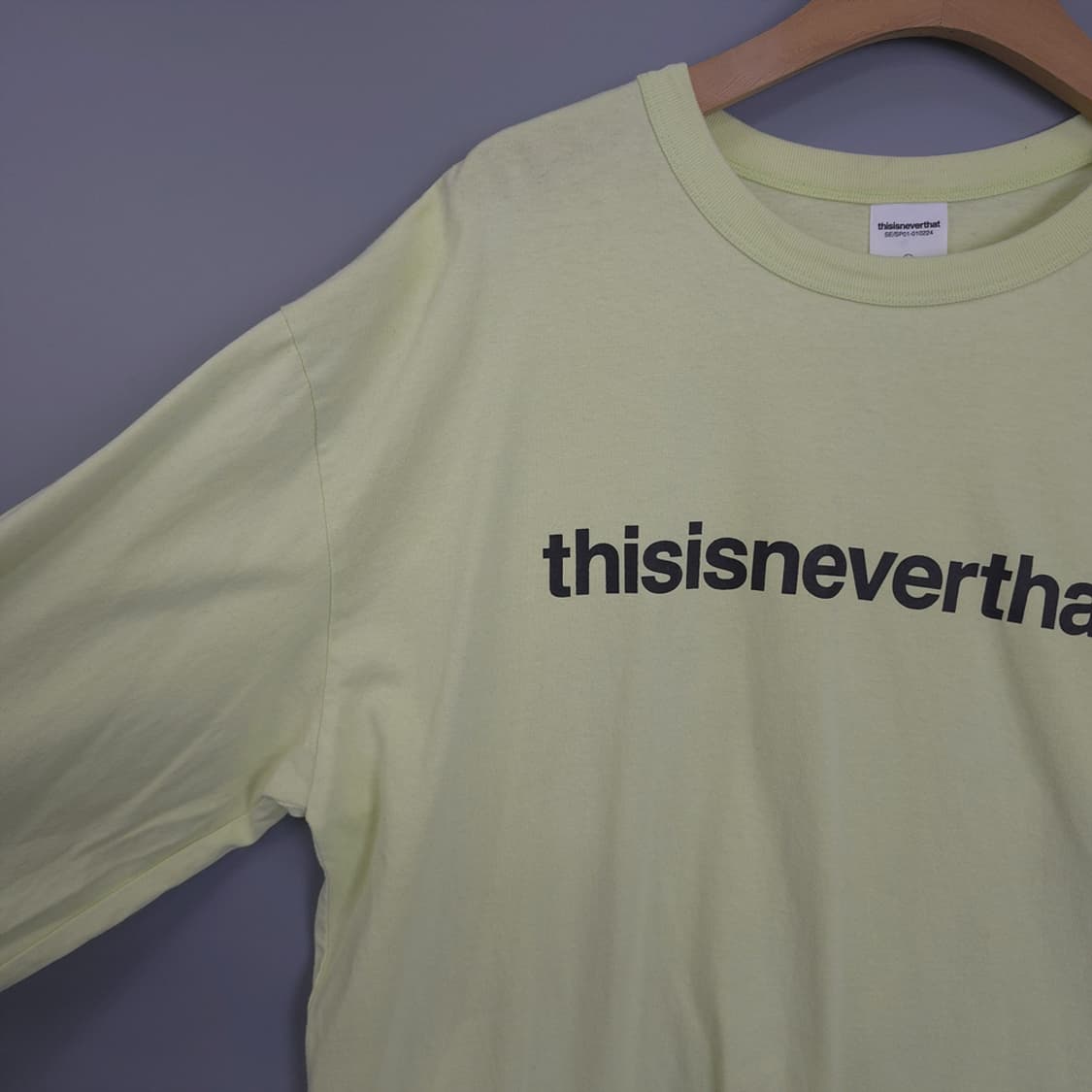 디스이즈네버댓 thisisneverthat 레터링 긴팔티 라이트그린 L 상품이미지2