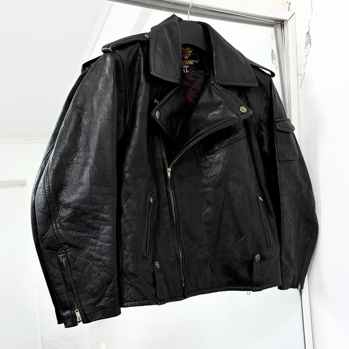 Komine 코미네 소가죽 더블카라 모터사이클 자켓 상품이미지5