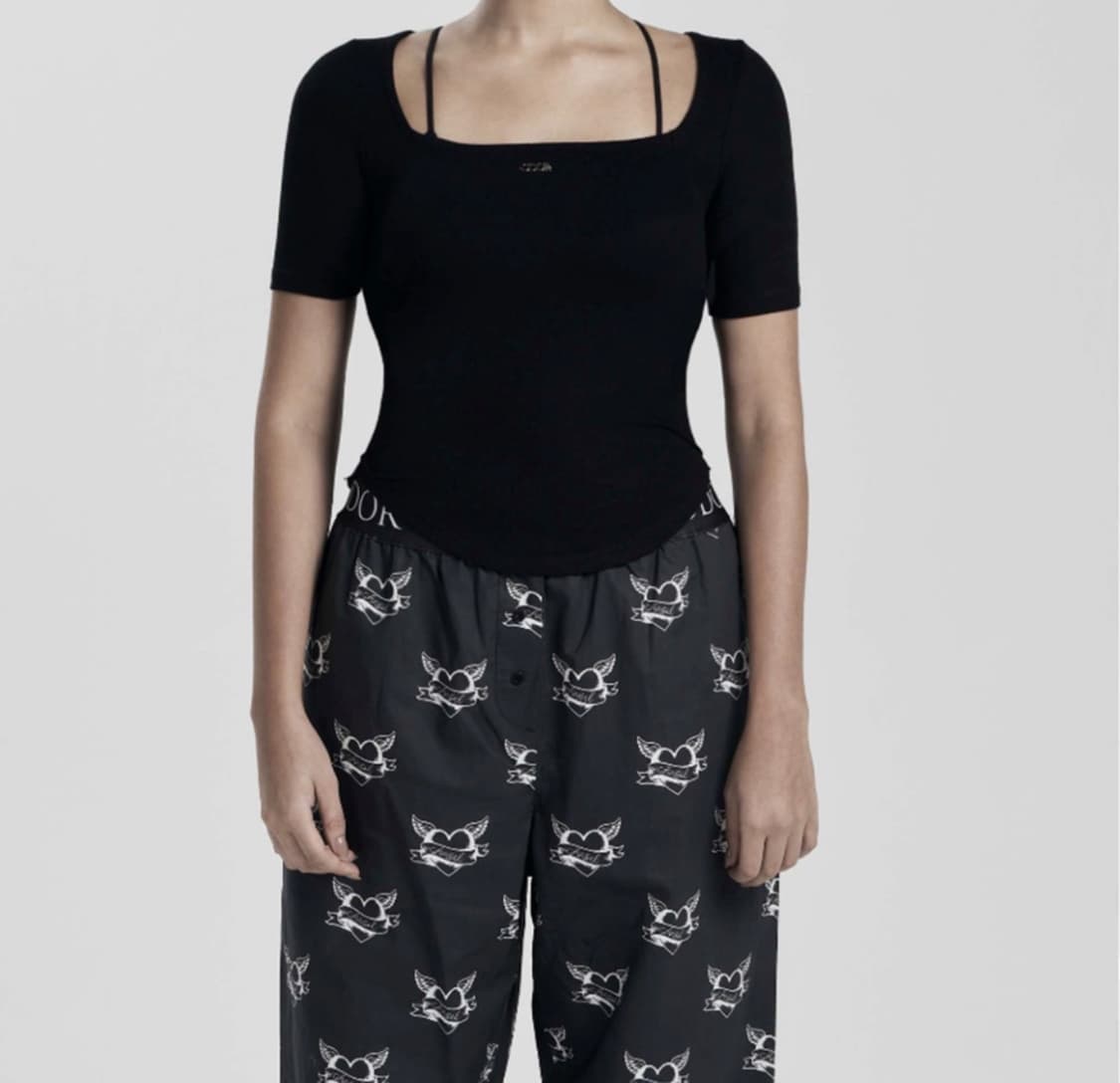 오도어 Square half tee 네이비 상품이미지2