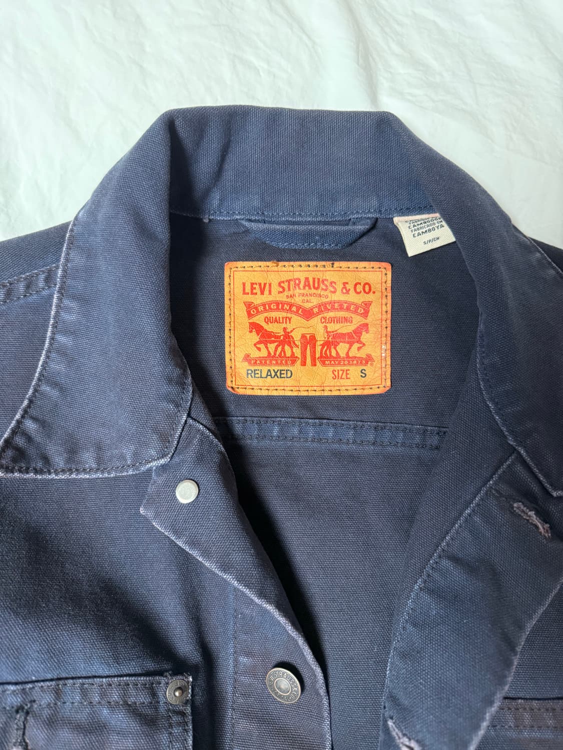 리바이스 썬라이즈 트러커 네이비 s 상품이미지2