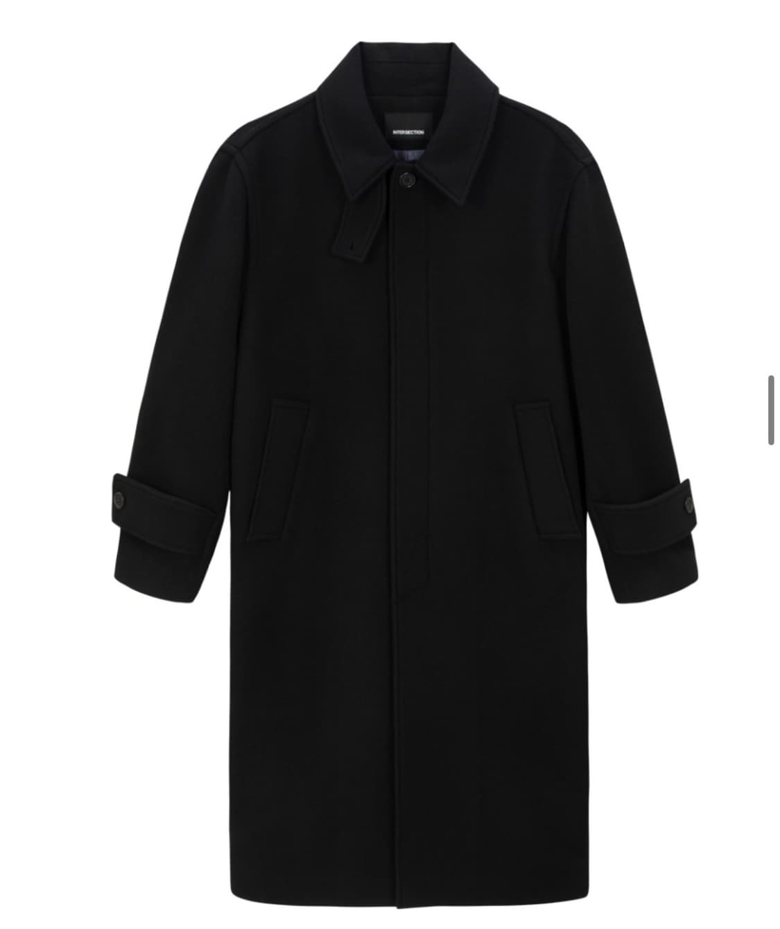 인터섹션 오버사이즈 발마칸 맥시 코트 [BLACK] 상품이미지3