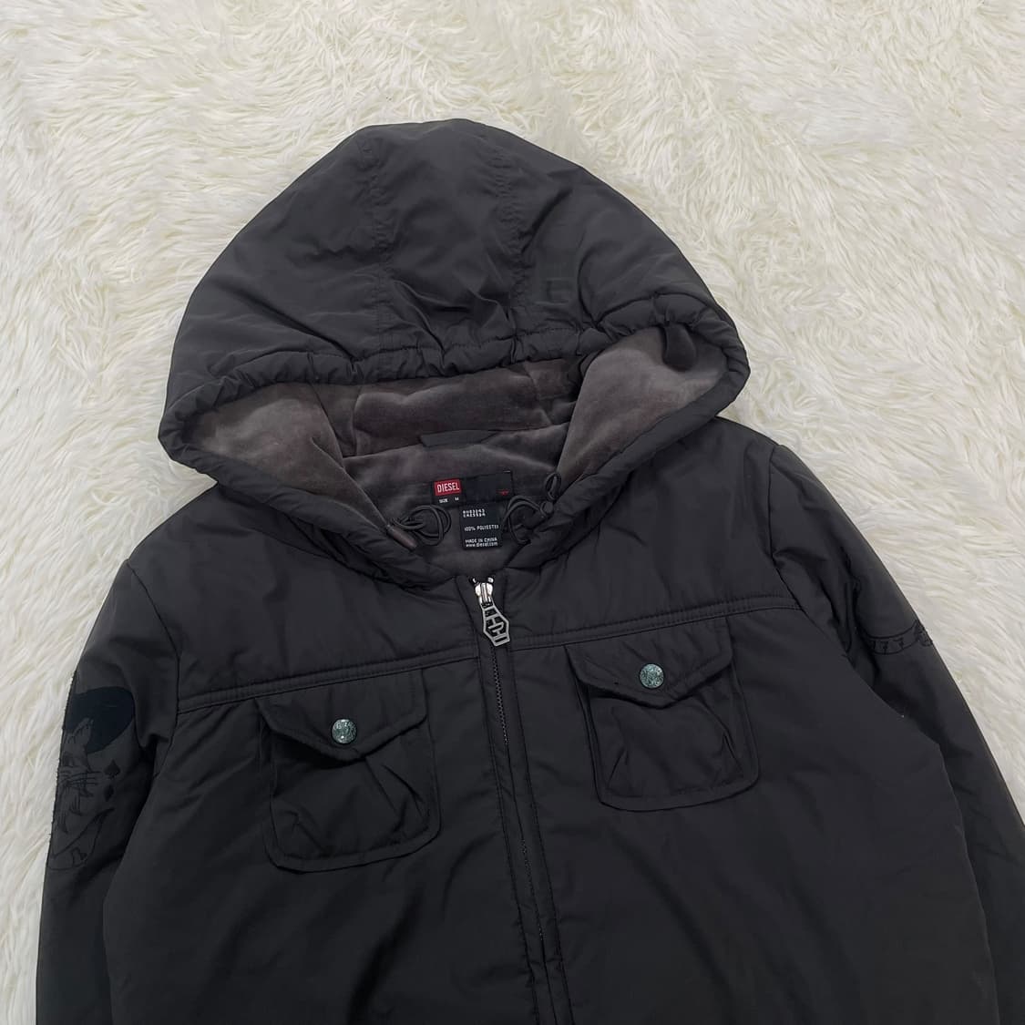 디젤 Diesel 크롭 후드 점퍼 상품이미지3