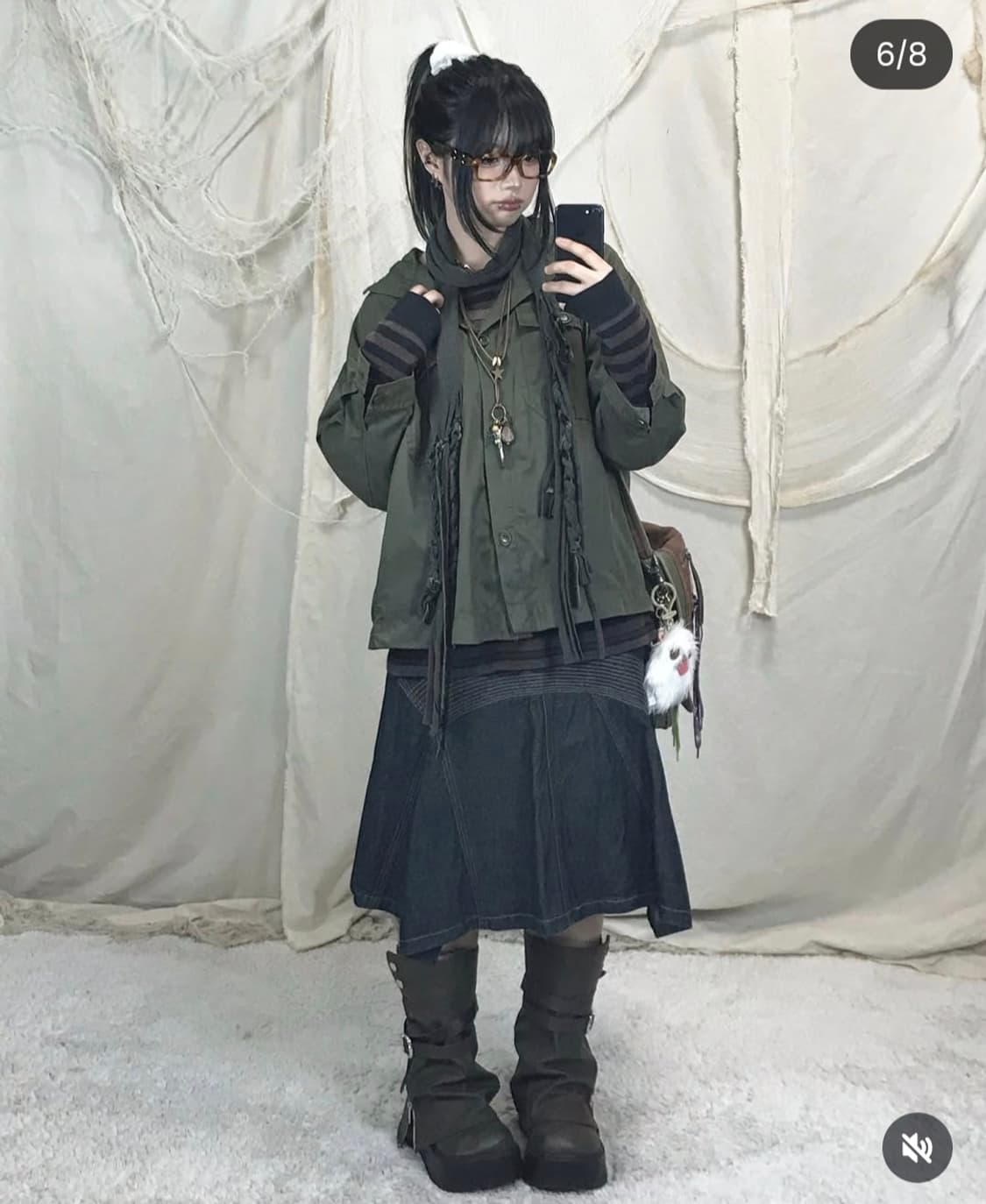 KIRU키루  빈티지 세트(그런지,모리,페어리,도쿄,초코,카키,야상세트) 상품이미지6