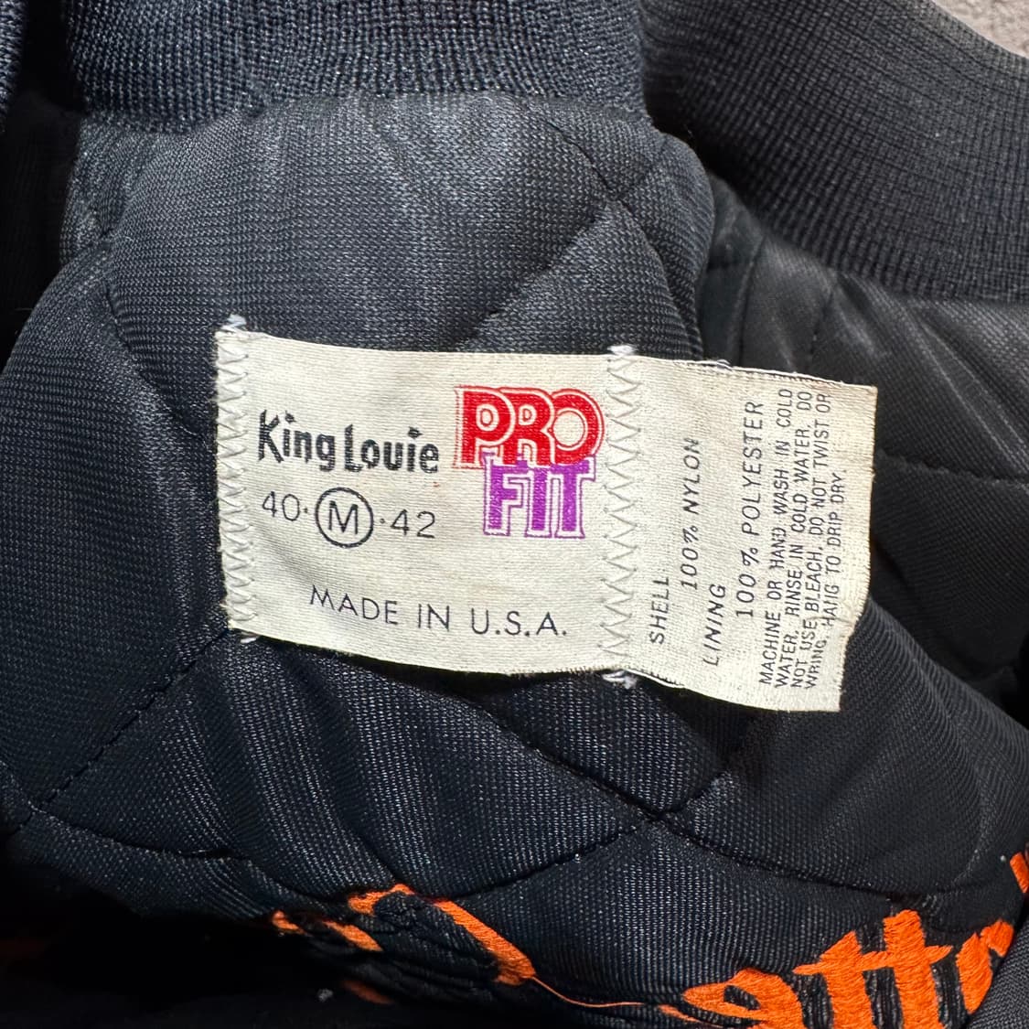 90s King Louie 나일론 바시티 자켓 made in USA (M 상품이미지5