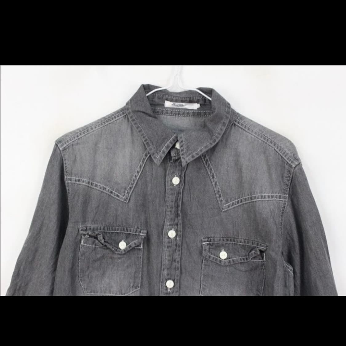 오버사이즈 데님 셔츠 일본 빈티지 블라우스 오버핏 7부 남방 상품이미지2