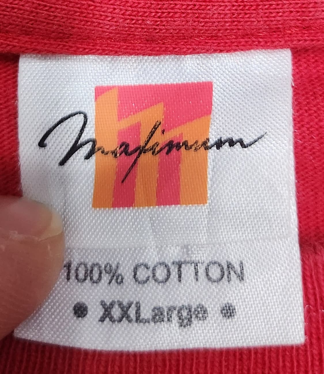 90s Mafimum 관영통보 로고 반팔티 2XL 상품이미지3