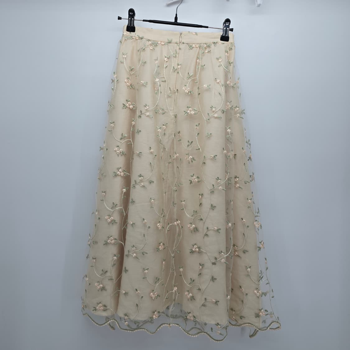 베이지 꽃 자수 롱 스커트  XS 상품이미지5