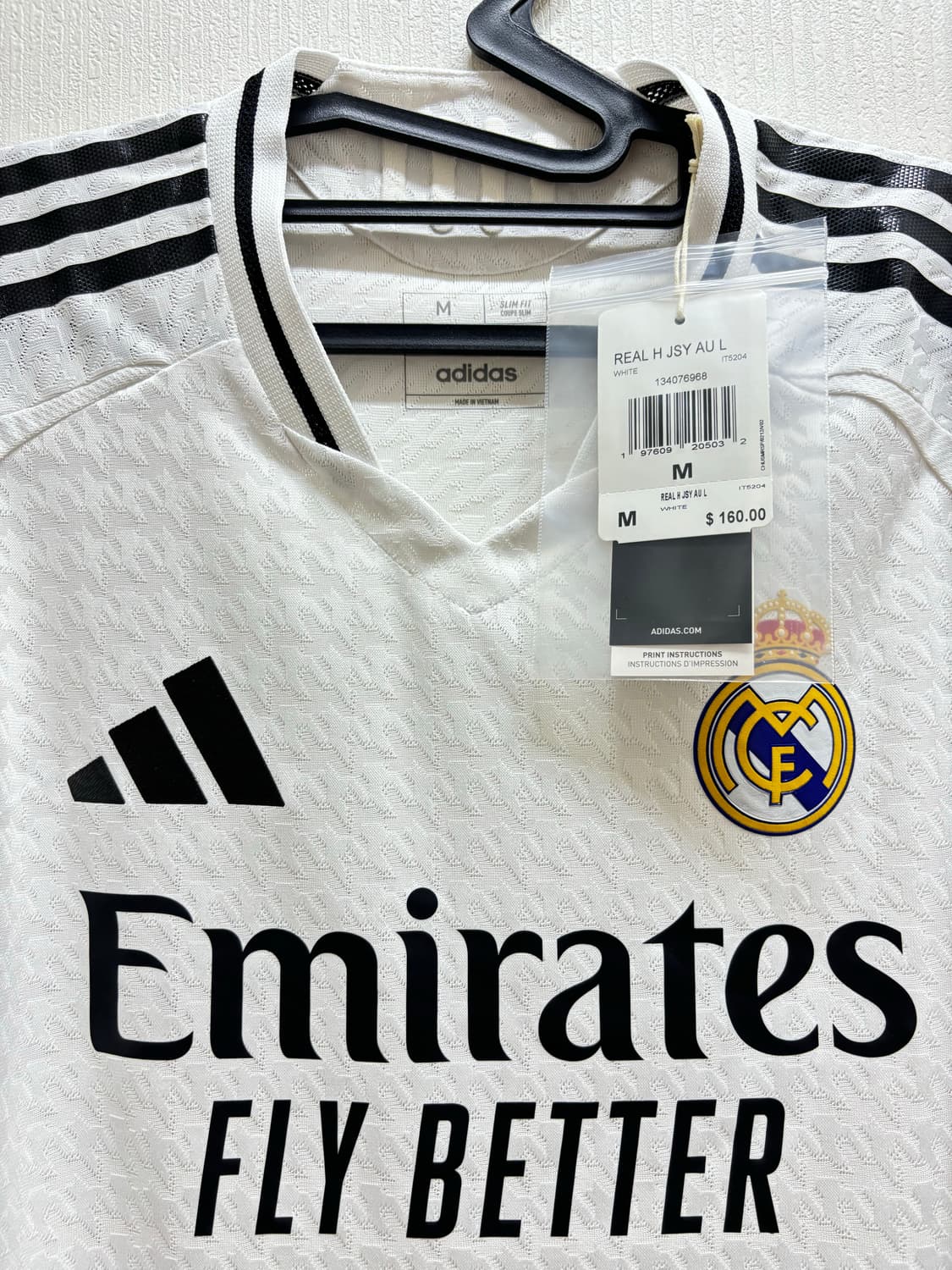 24-25 레알마드리드 어센틱 긴팔 노마킹 해외 M 상품이미지7