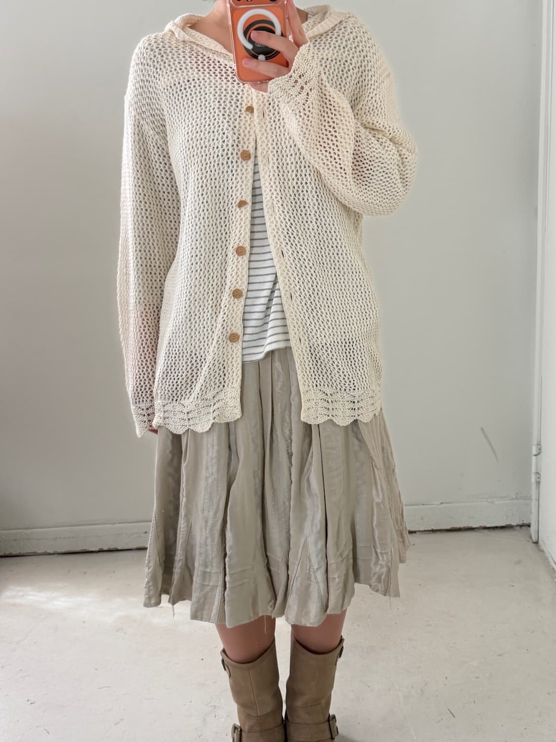 일본빈티지 레이스 스퀘어넥 7부 티셔츠 상품이미지4