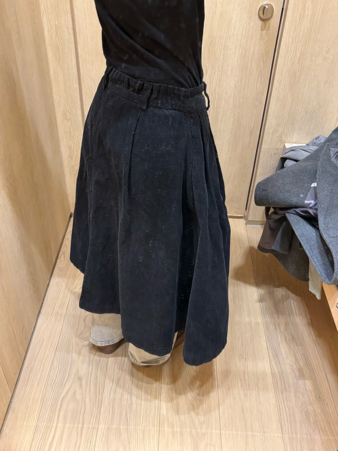 므앤 a라인 골덴 롱 스커트 상품이미지2