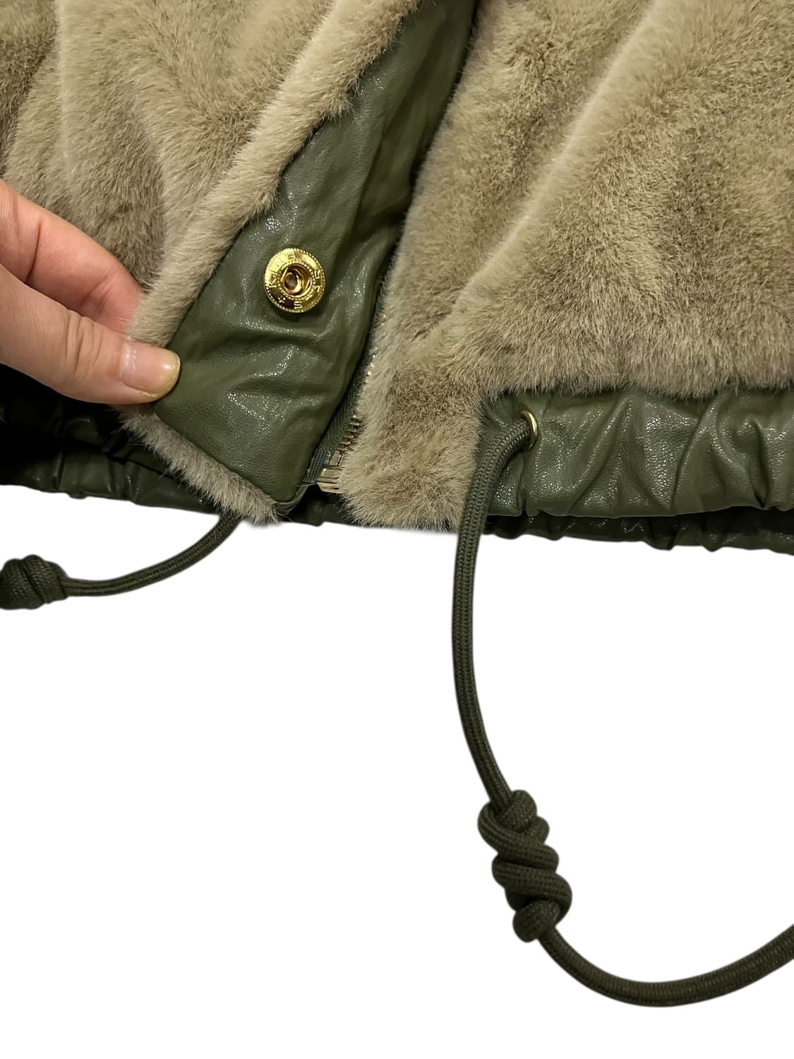 JULL-LOG 줄로그 퍼 크롭 점퍼 자켓 F 상품이미지6