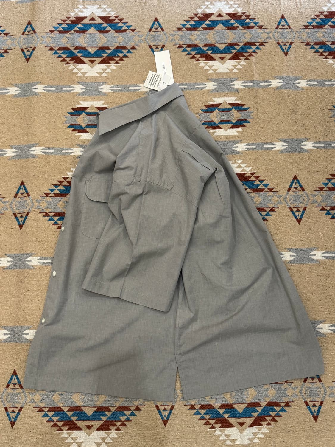 [L] 나나미카 레귤러 카라 엔드 온 엔드 셔츠 헤더 그레이  상품이미지7