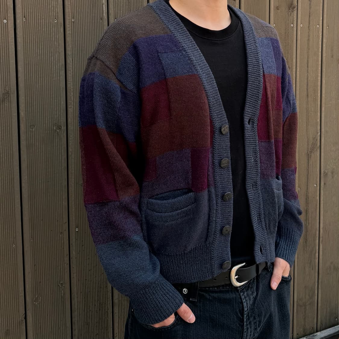 Modigliani Italy 빈티지 패치워크 숏 가디건 상품이미지1