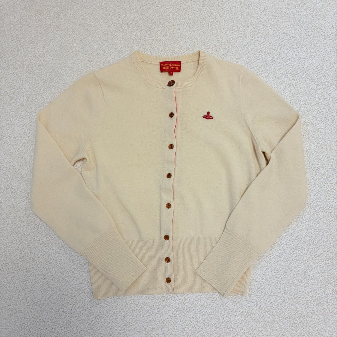 비비안웨스트우드 레드라벨 크림 아이보리 울 가디건 상품이미지1